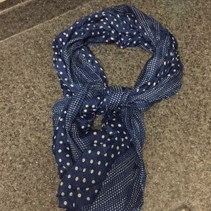 Italian Blue Polka Dot Scarf